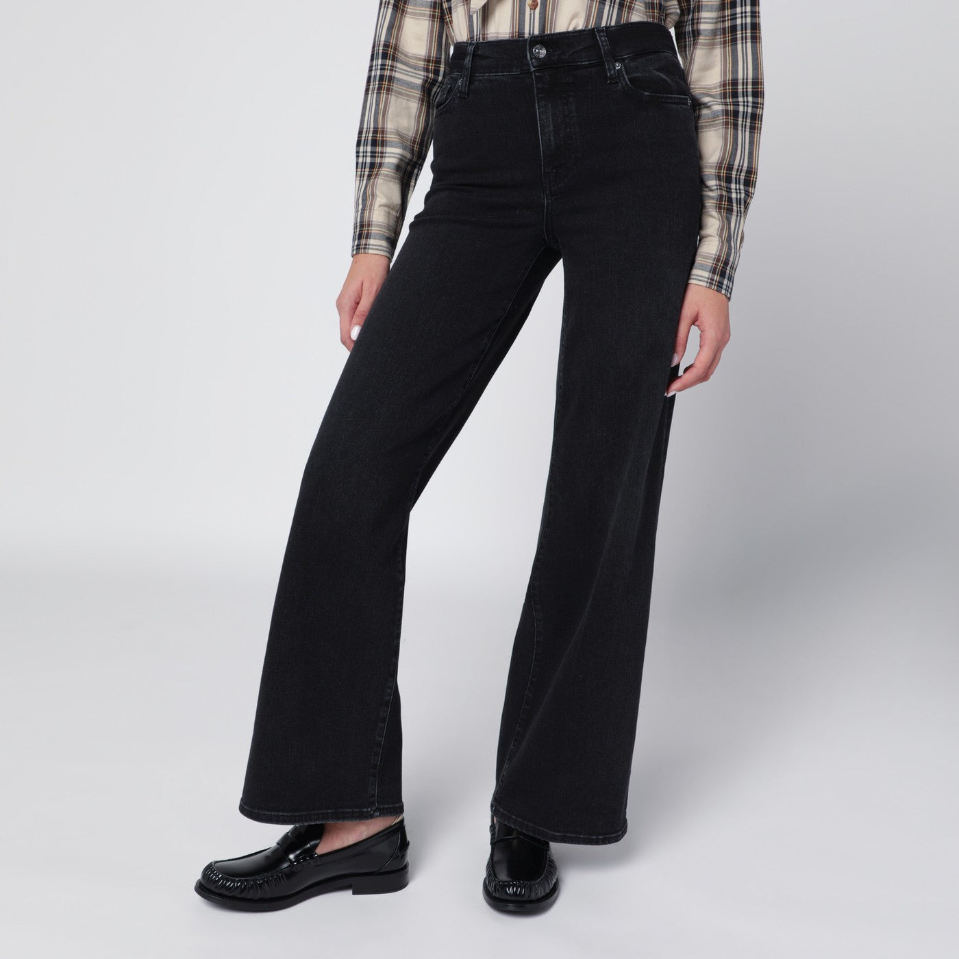 FRAME Pantalone Le Slim Palazzo nero