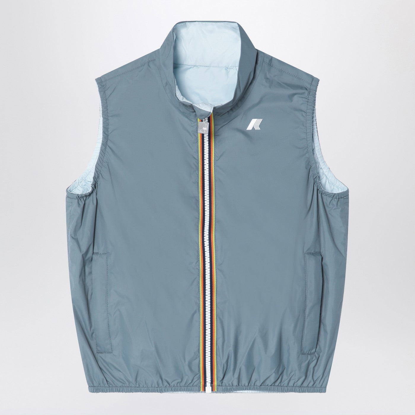K-Way Gilet Valen Plus.2 reversibile azzurro/verde
