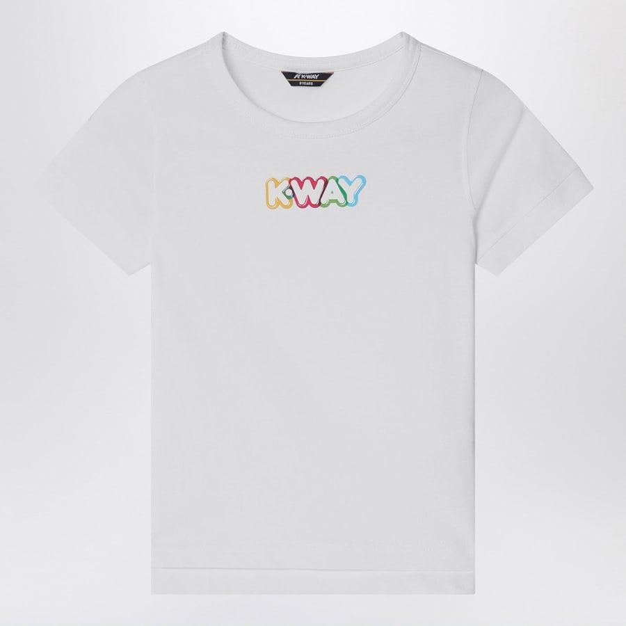 K-Way T-shirt Emel bianca con logo