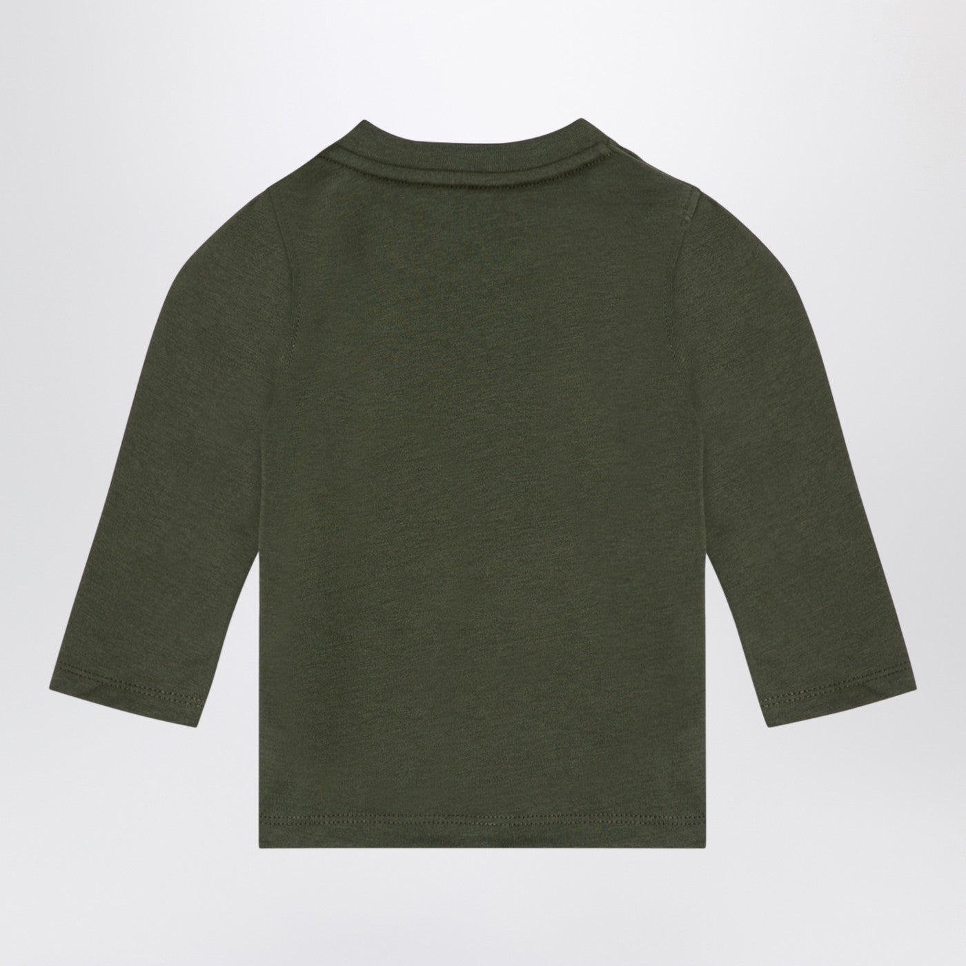 K-Way T-shirt Elmette verde scura in cotone, view 2