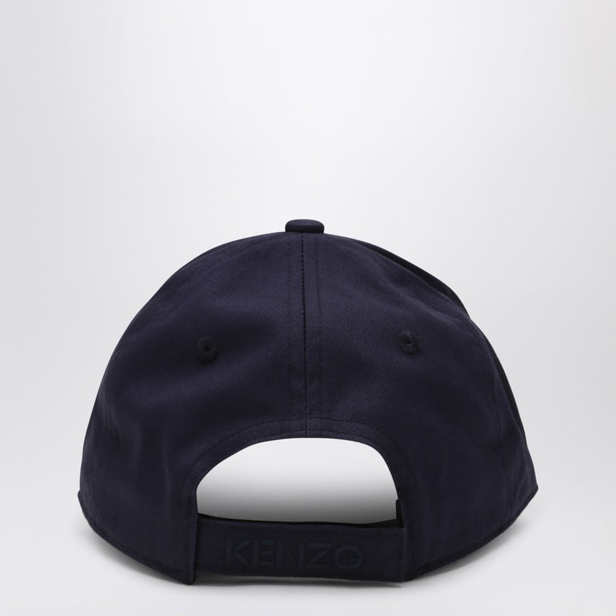 KENZO Cappello da baseball blu navy con logo, view 3