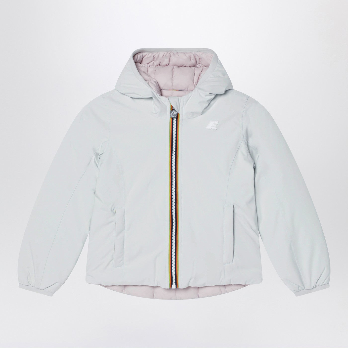 K-Way Giacca reversibile Lily Thermo bianca gardenia/rosa