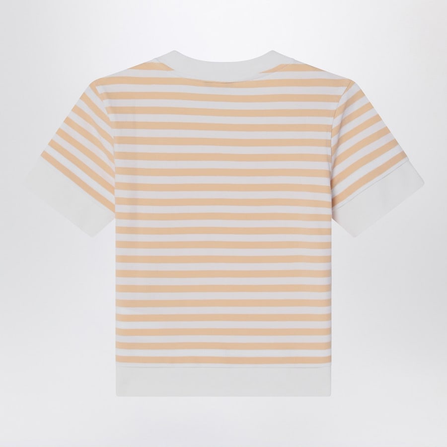K-Way T-shirt Emel bianca/beige a righe, view 2