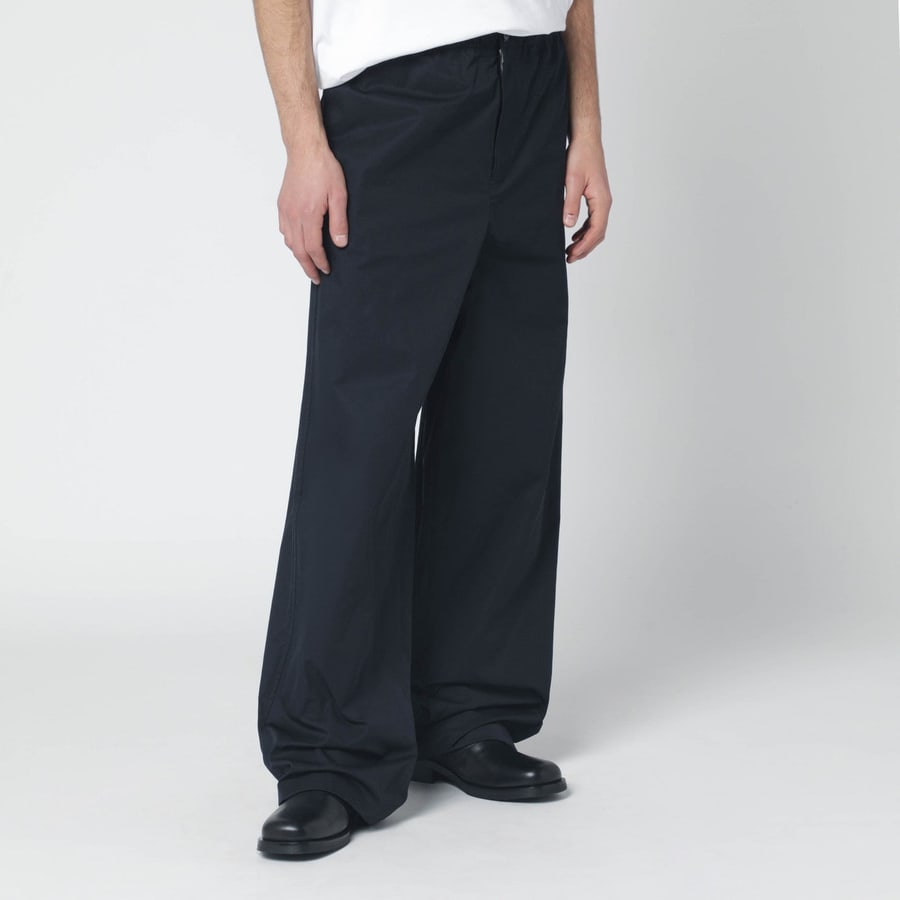 Jil Sander Pantalone blu notte in cotone, view 3
