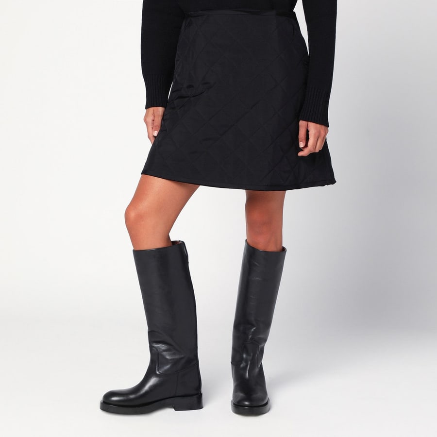 Jil Sander Gonna trapuntata nera