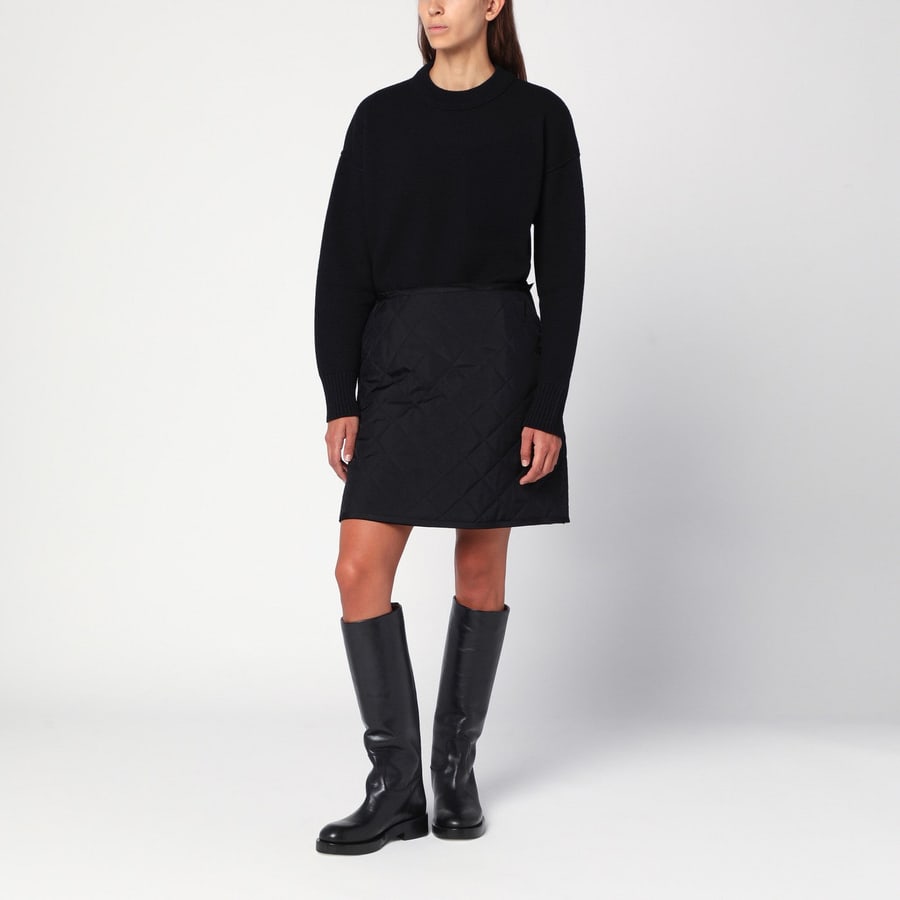 Jil Sander Gonna trapuntata nera, view 2