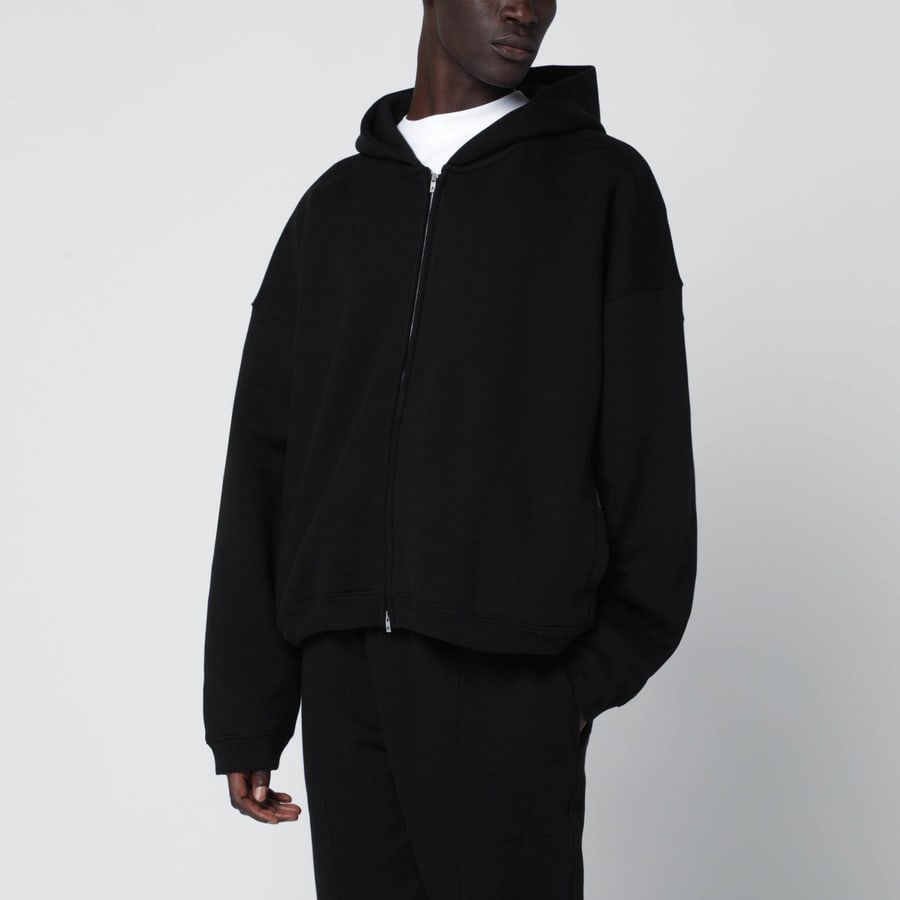 REPRESENT Felpa con zip e cappuccio nera