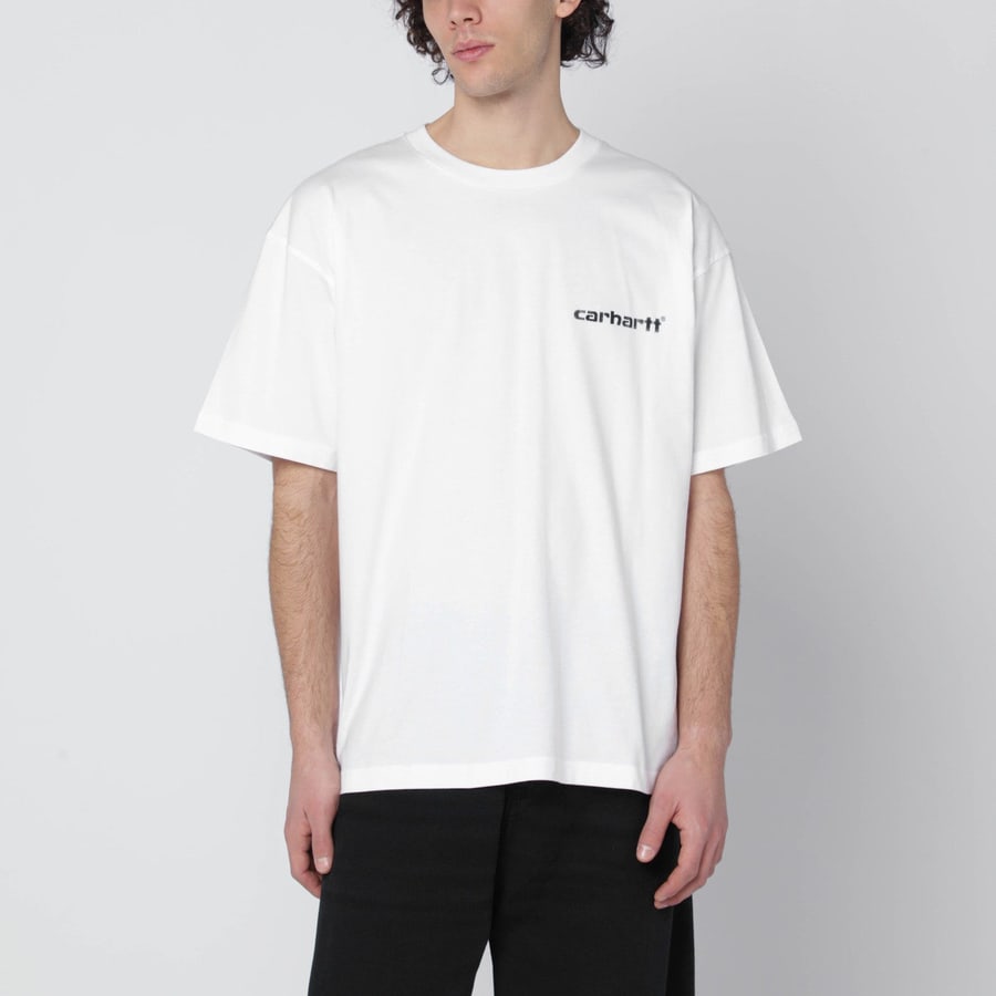 Carhartt WIP T-Shirt S/S Caps bianca in cotone