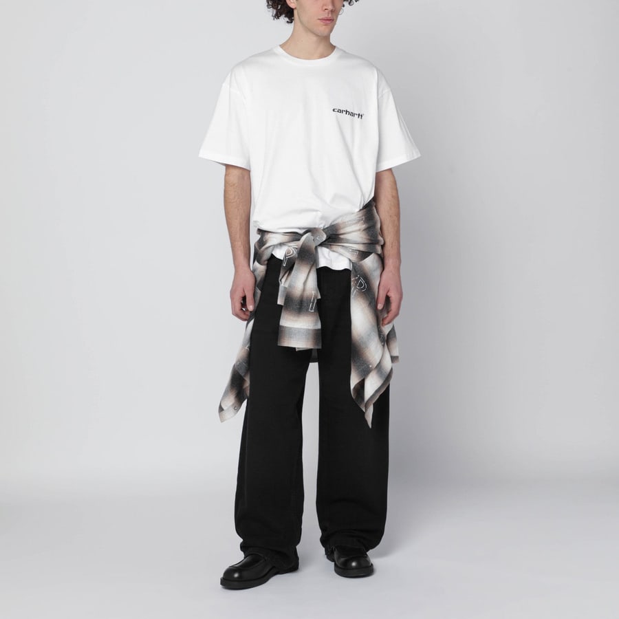Carhartt WIP T-Shirt S/S Caps bianca in cotone, view 2