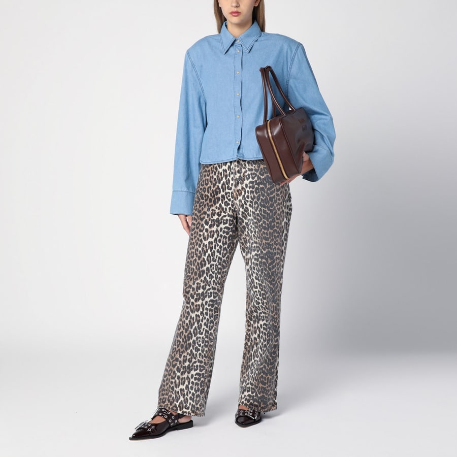HALFBOY Camicia azzurra in denim, view 2