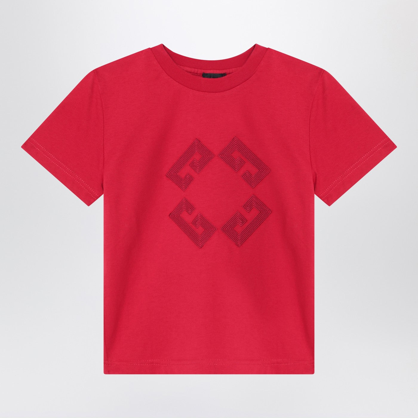 Givenchy T-shirt bordeaux con ricamo logo