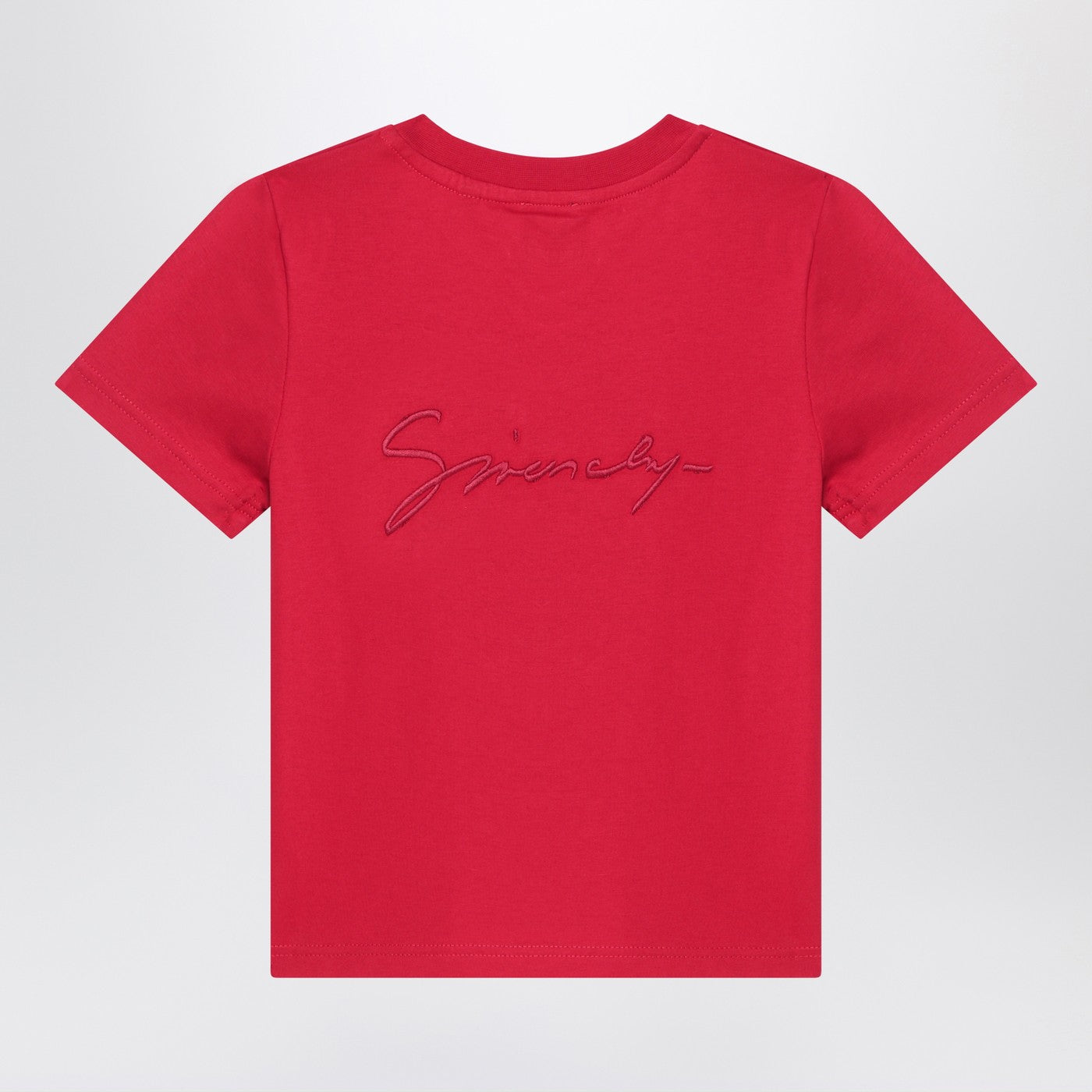 Givenchy T-shirt bordeaux con ricamo logo, view 2