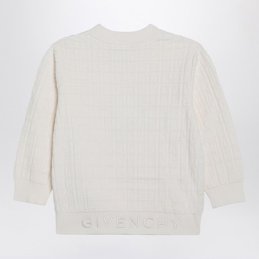 Givenchy Maglione bianco con intarsio 4G, view 2
