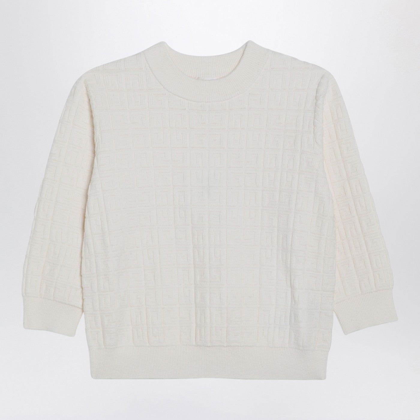 Givenchy Maglione bianco con intarsio 4G
