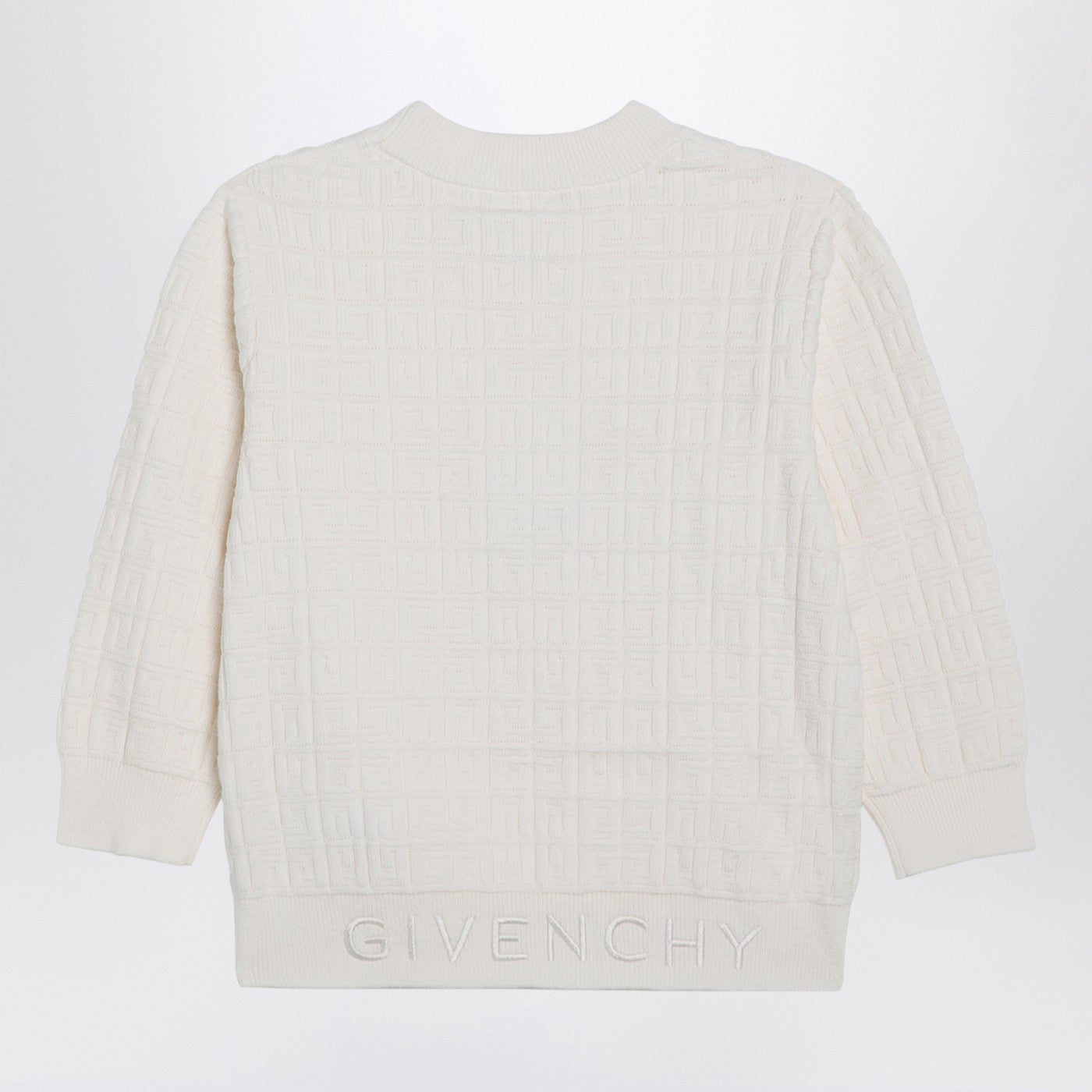 Givenchy Maglione bianco con intarsio 4G, view 2