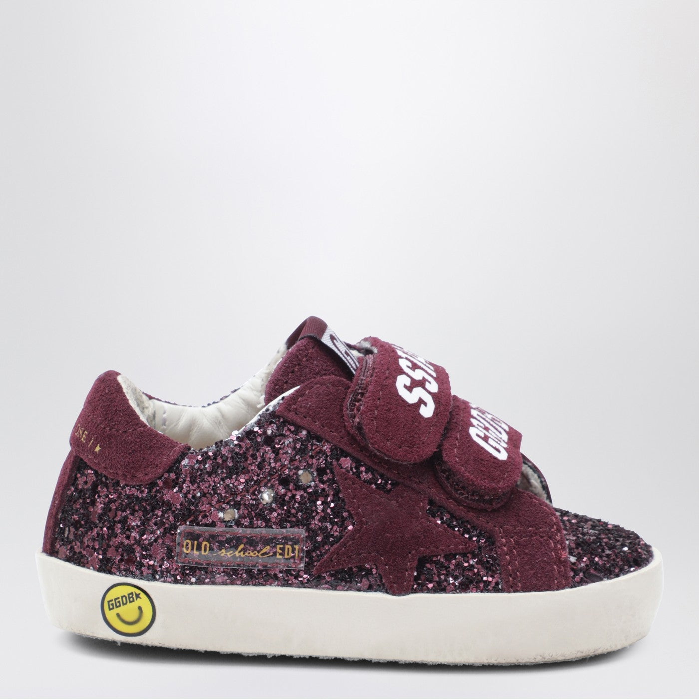 Golden Goose Sneakers Old School in glitter bordeaux