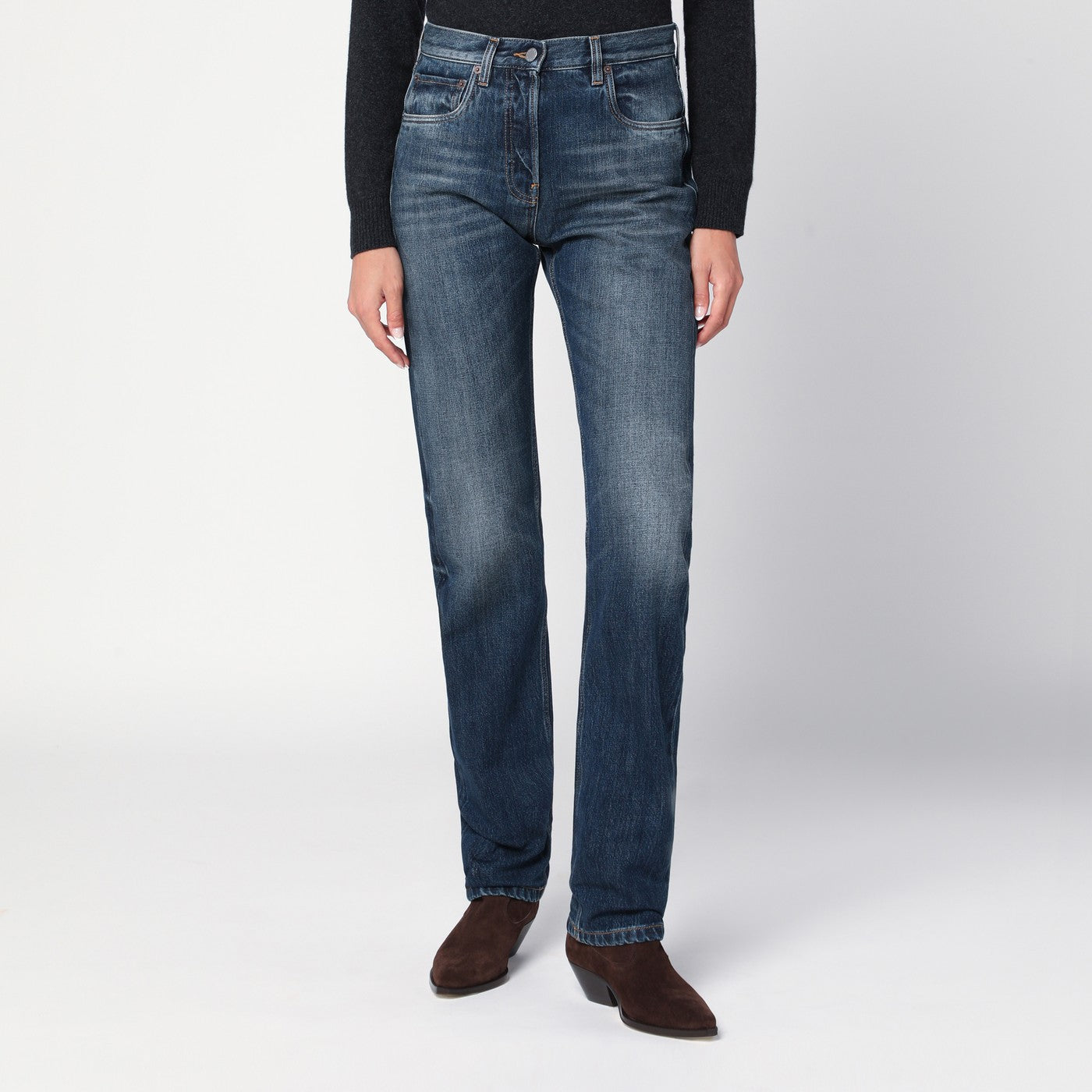 Prada Jeans blu effetto slavato