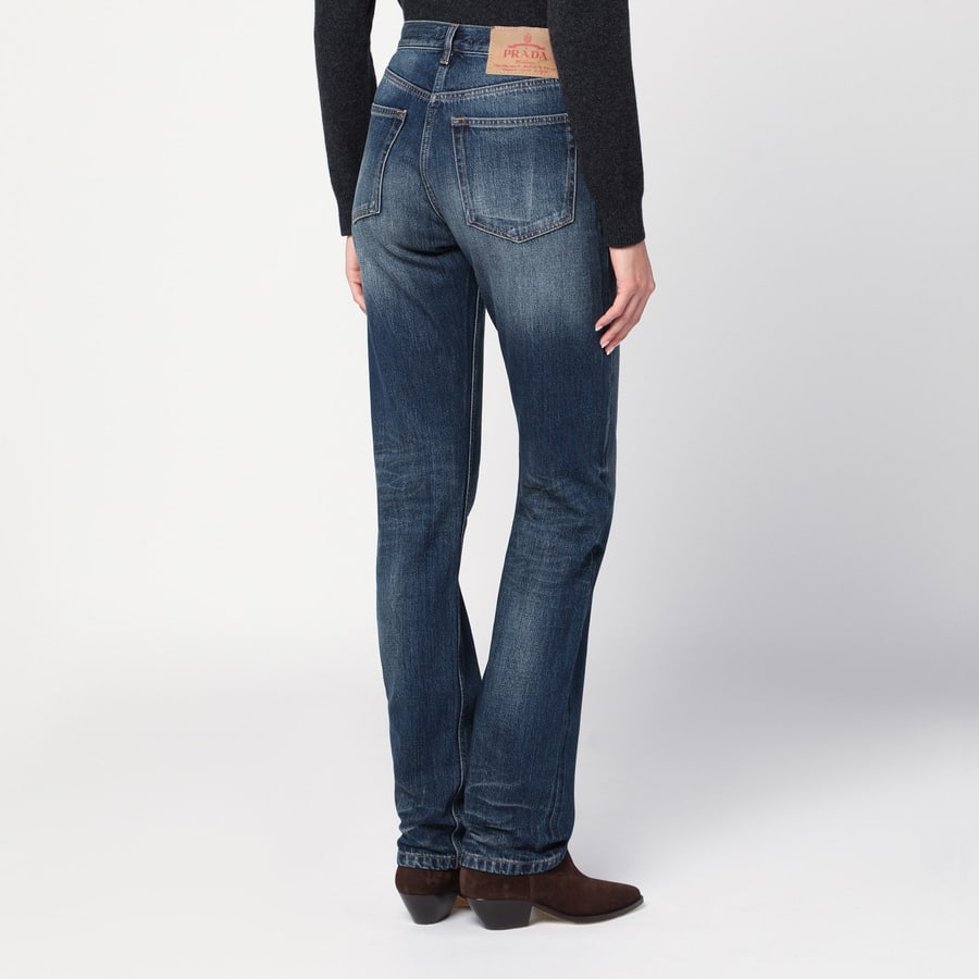 Prada Jeans blu effetto slavato, view 4