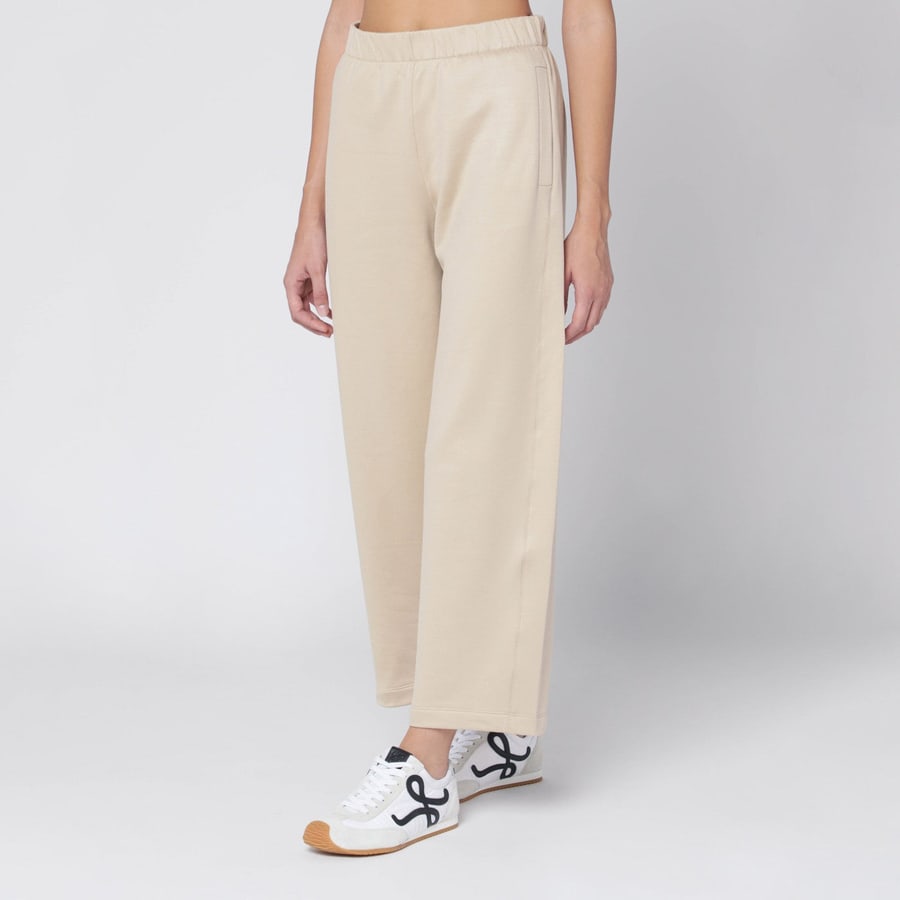 Max Mara Pantalone beige in misto seta, view 3