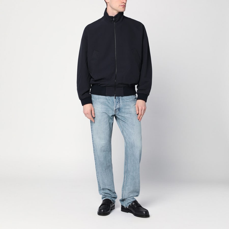 Fear of God Giacca con zip blu navy in lana, view 2