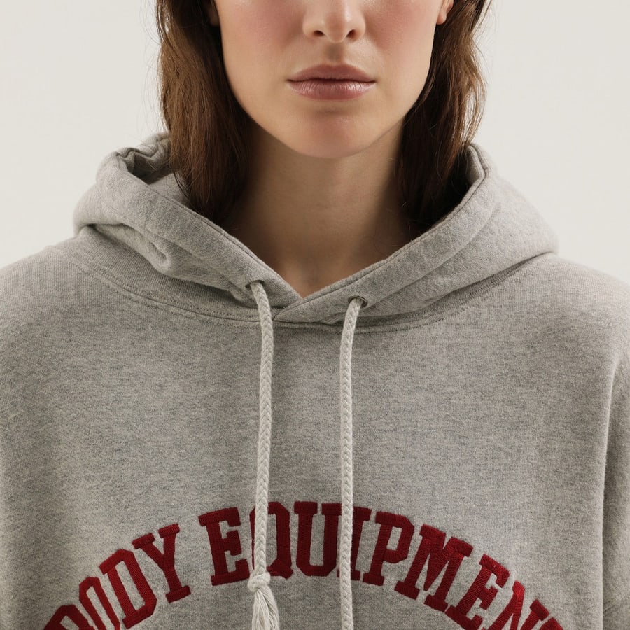 1989 STUDIO Felpa con cappuccio Body Equipment grigia, view 4
