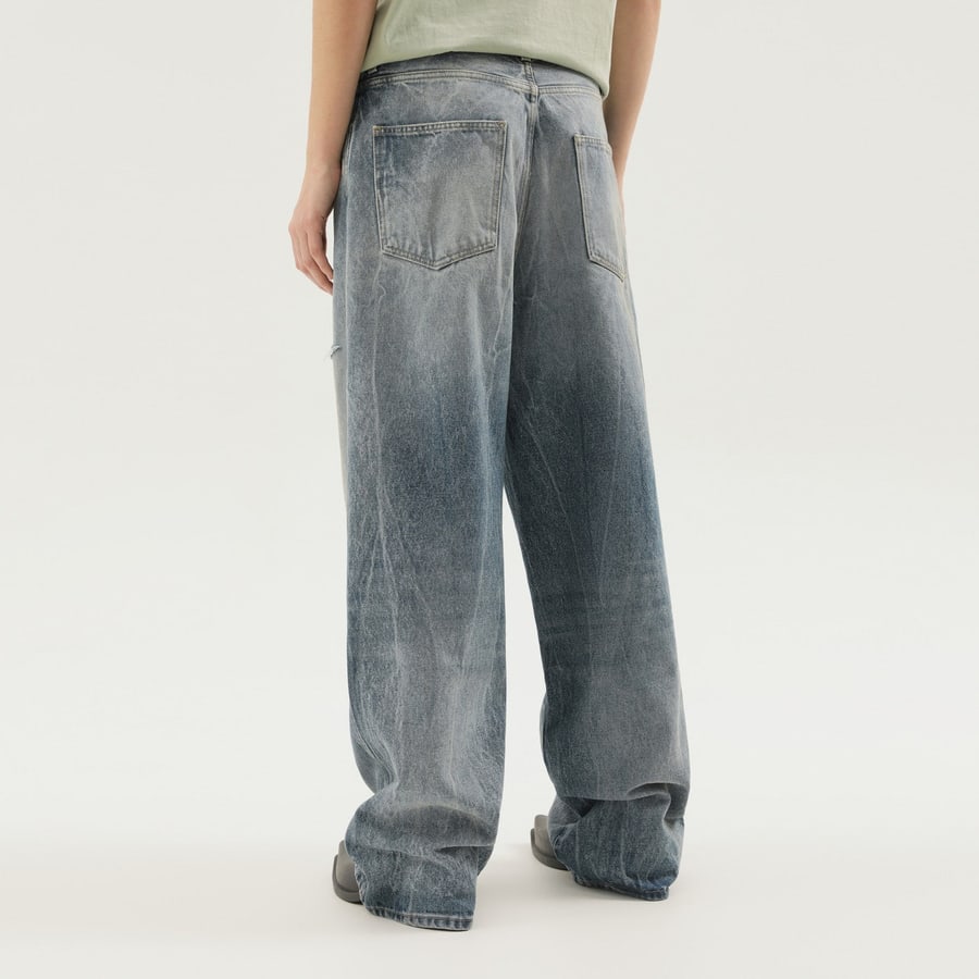 1989 STUDIO Pantaloni Rhodesian in denim blu stone, view 4
