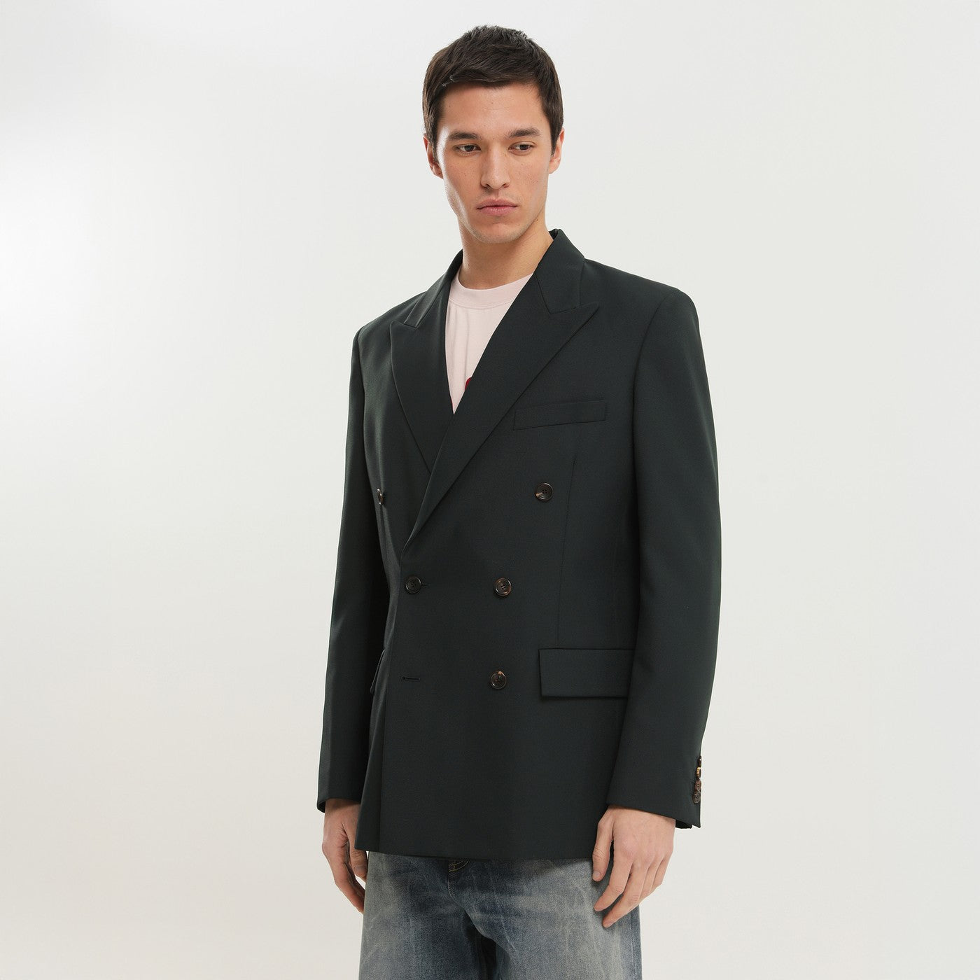 1989 STUDIO Blazer doppiopetto verde scuro