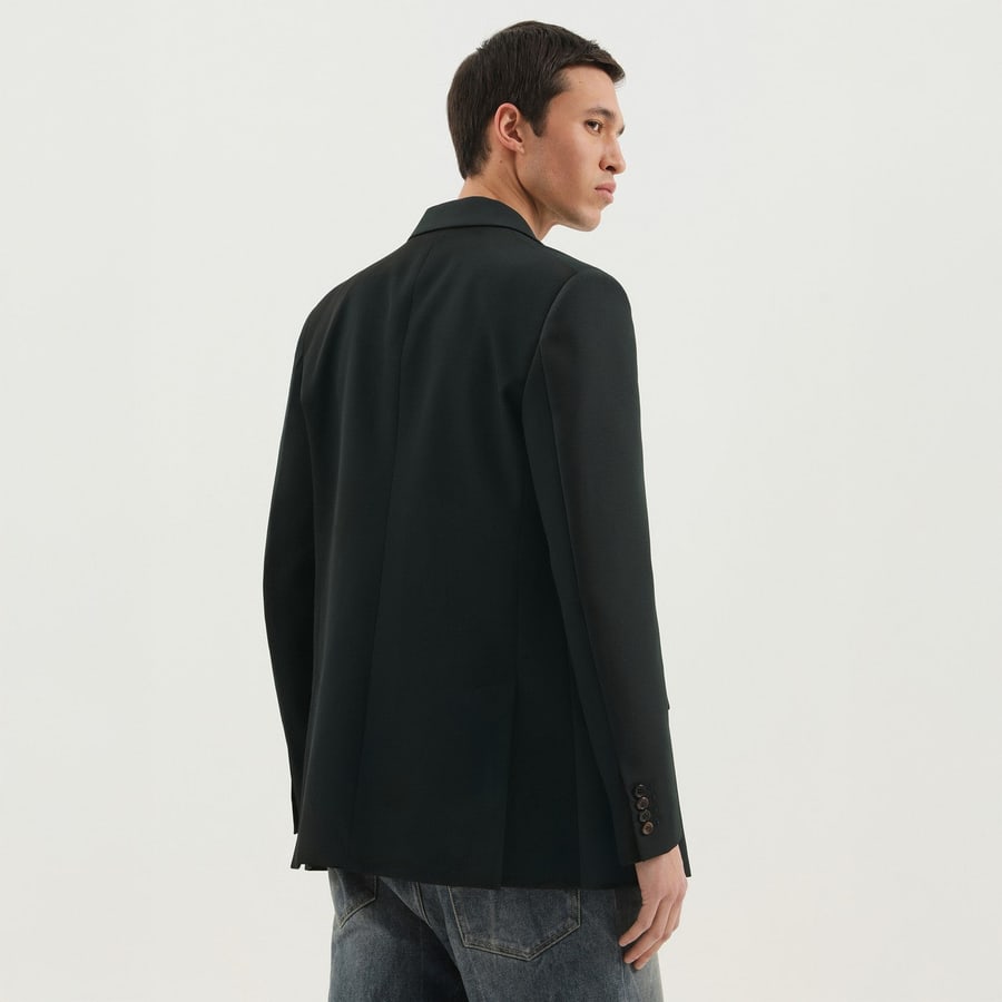 1989 STUDIO Blazer doppiopetto verde scuro, view 3