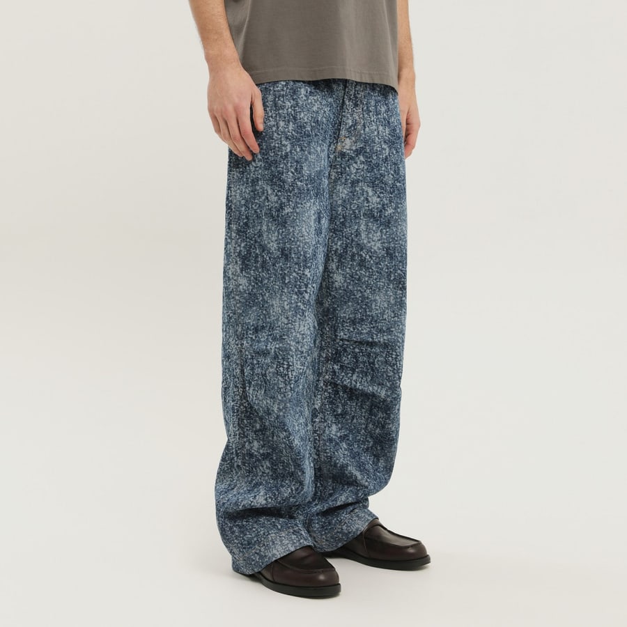 1989 STUDIO Pantaloni Marble Mastiff in denim, view 3