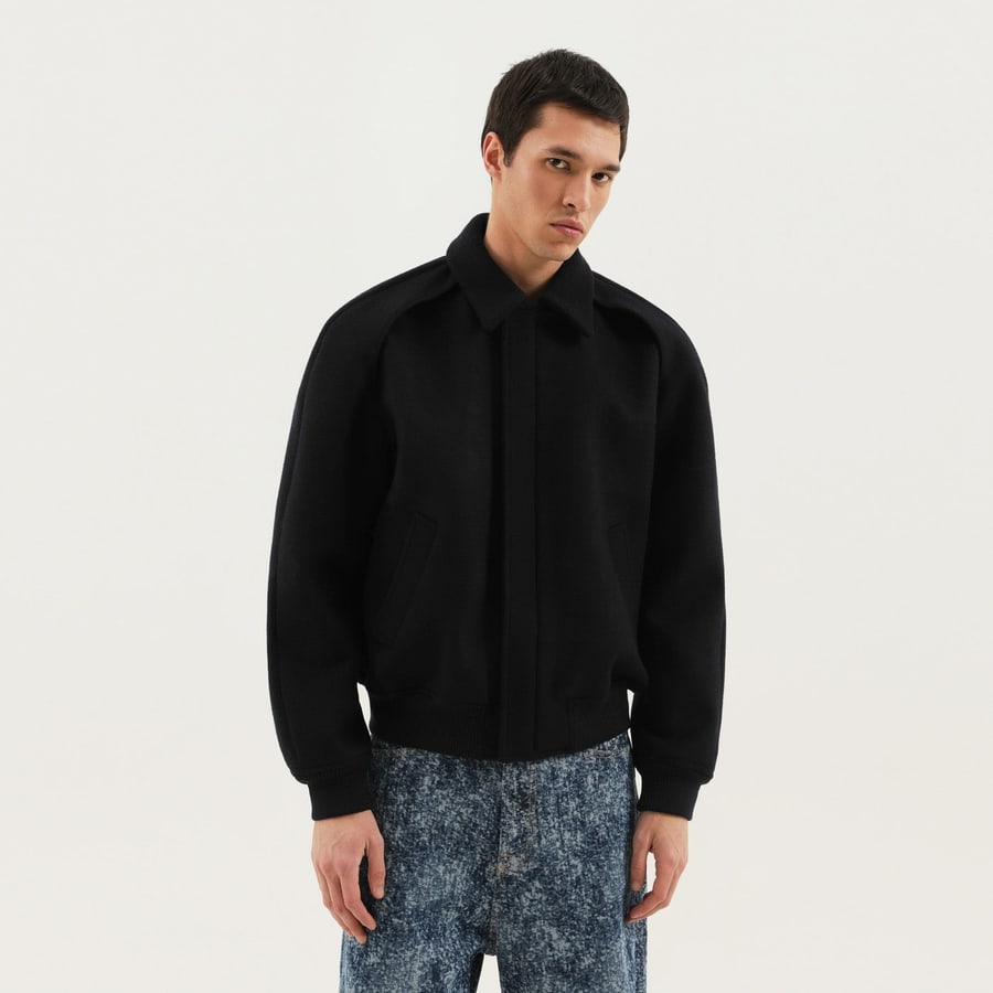 1989 STUDIO Magic bomber in lana blu