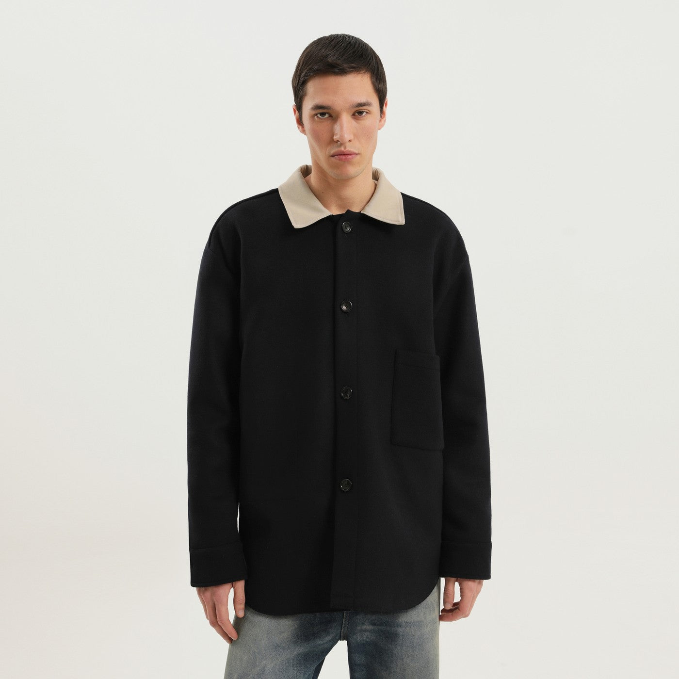 1989 STUDIO Shirt-jacket in lana blu