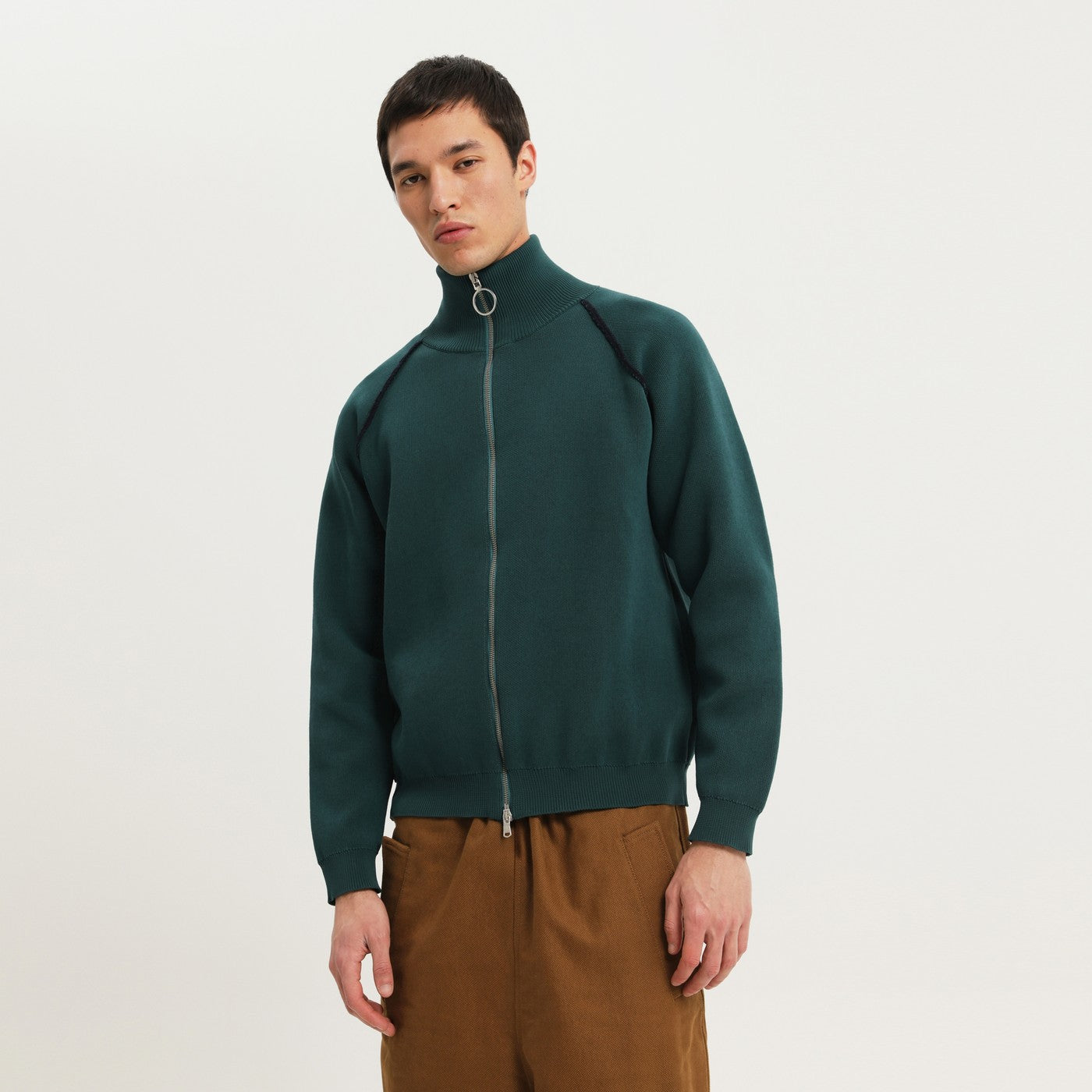 1989 STUDIO Maglione raglan verde scuro