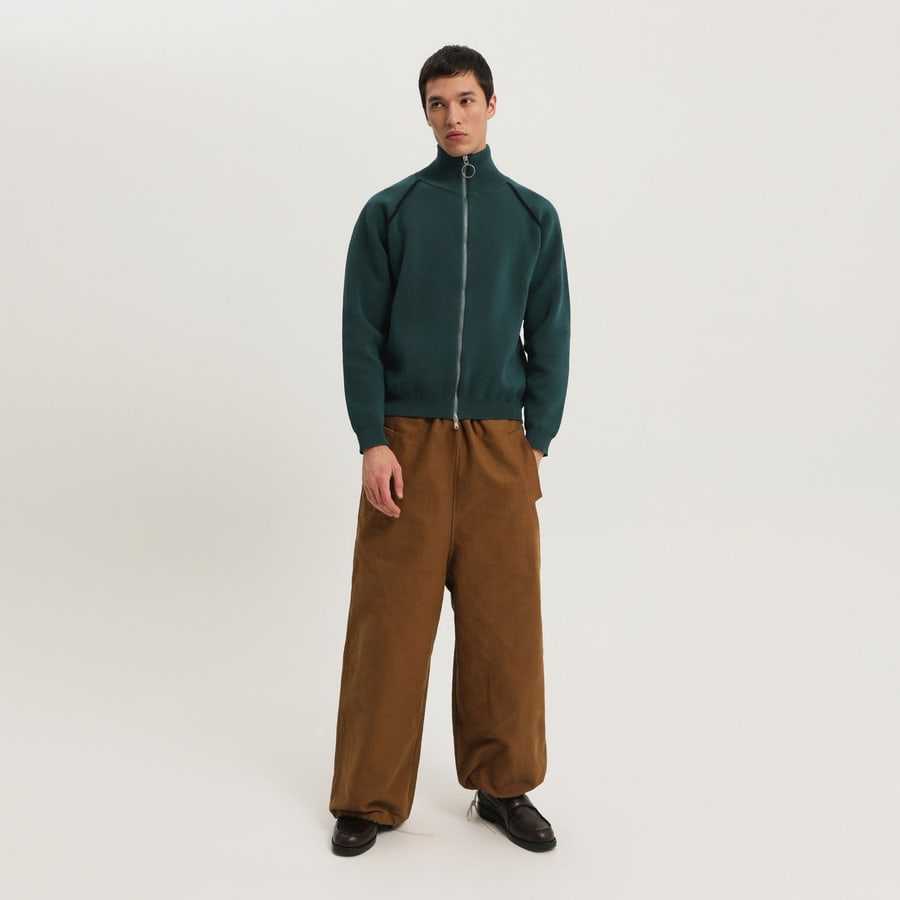 1989 STUDIO Maglione raglan verde scuro, view 2