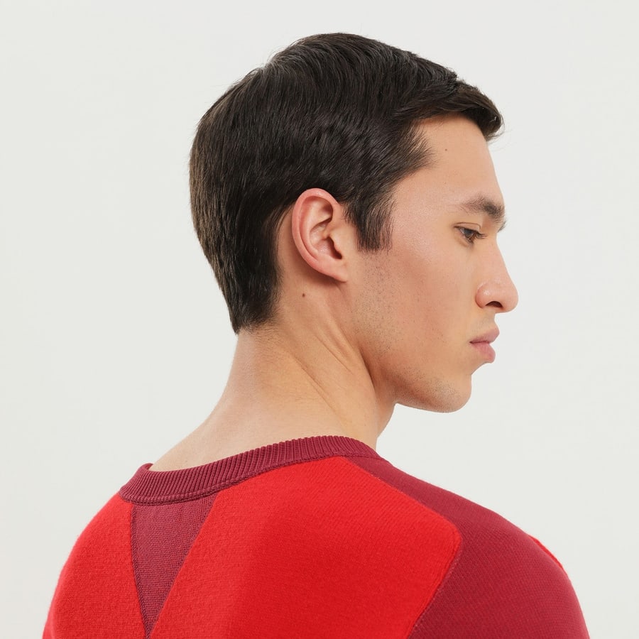 1989 STUDIO Maglione girocollo color block, view 4