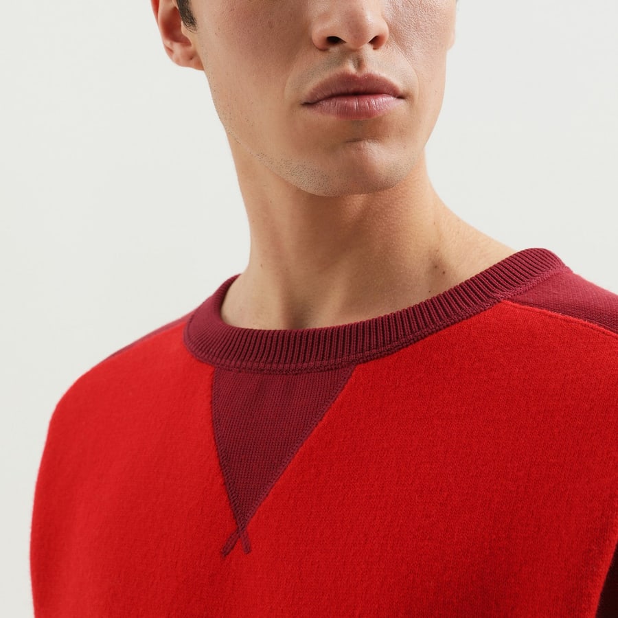 1989 STUDIO Maglione girocollo color block, view 5