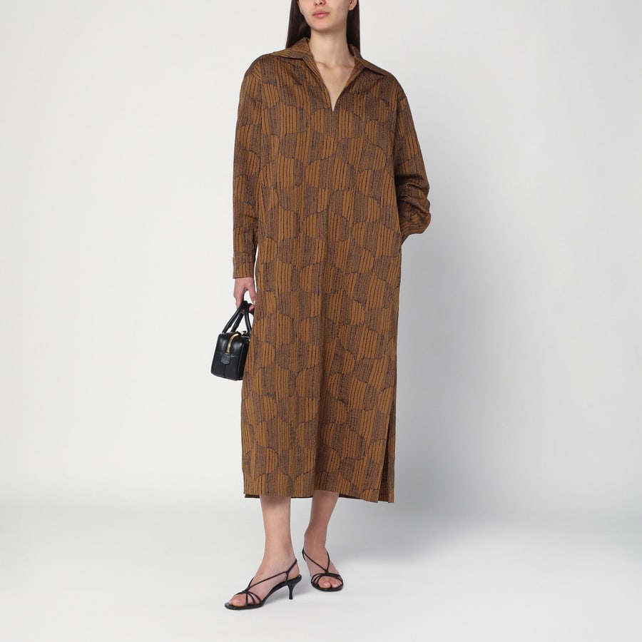 Max Mara Abito chemisier verde oliva in cotone, view 2