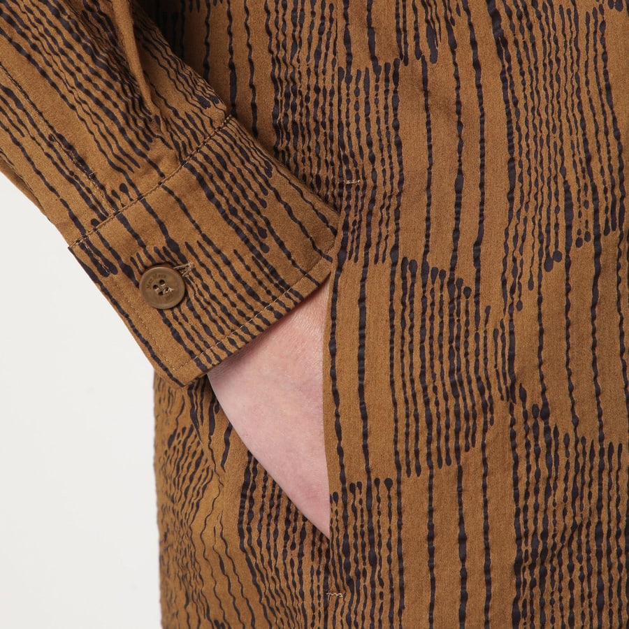 Max Mara Abito chemisier verde oliva in cotone, view 4