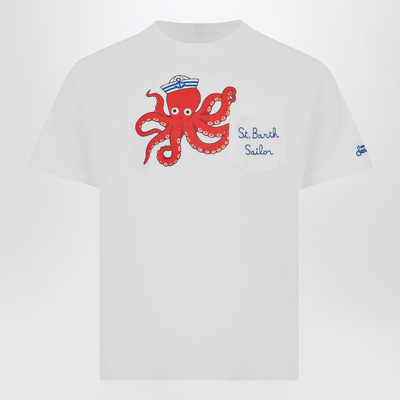 MC2 SAINT BARTH T-shirt Eddy bianca con stampa polpo