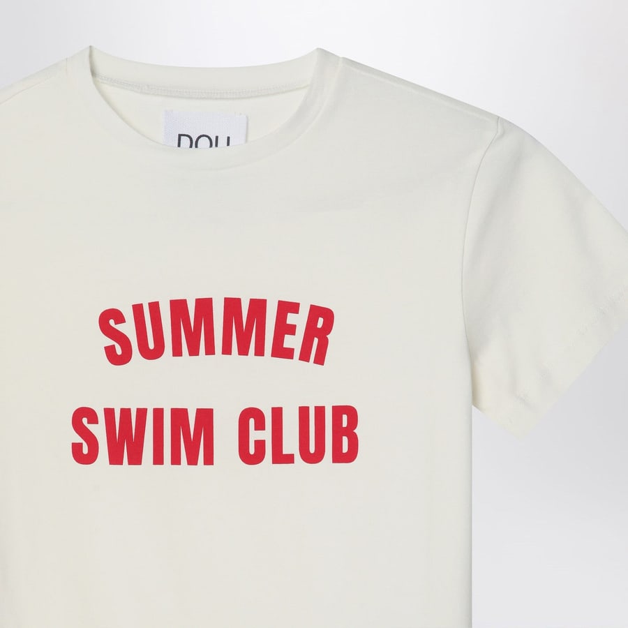 DOUUOD T-shirt avorio Summer Swim Club, view 3