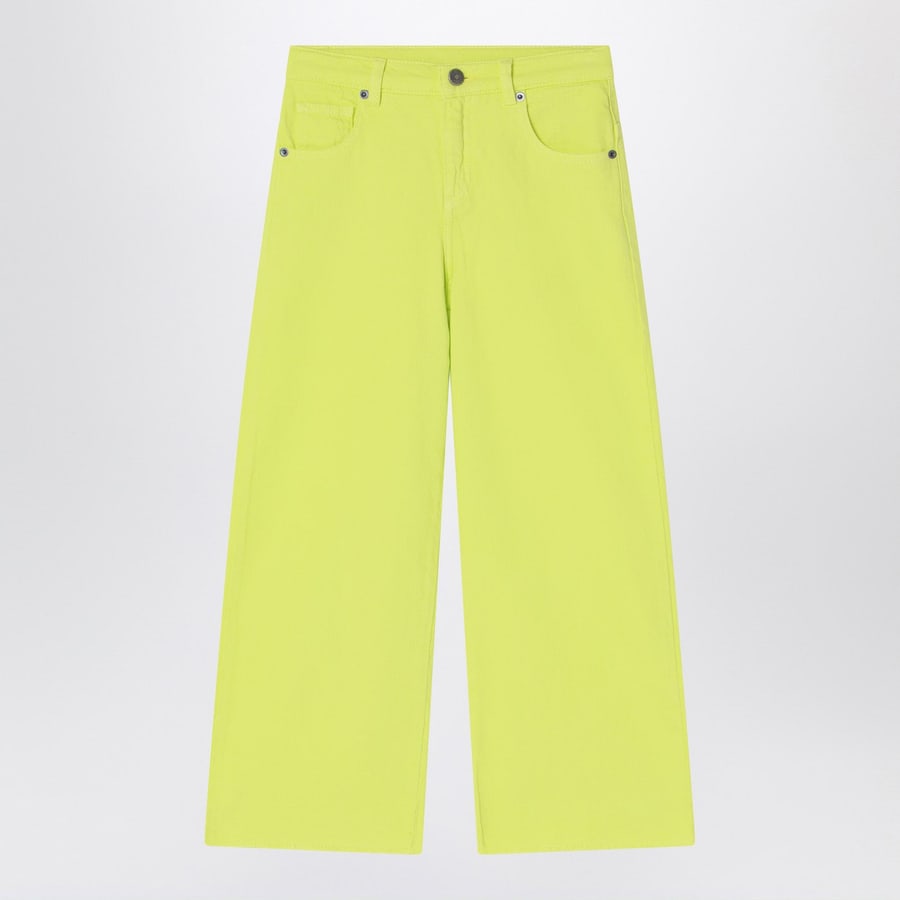 DOUUOD Pantalone giallo lime in cotone