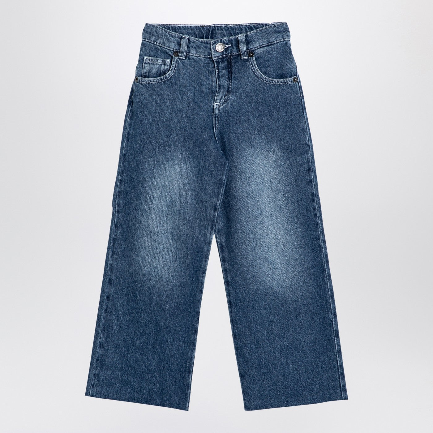 DOUUOD Jeans blu in denim slavato