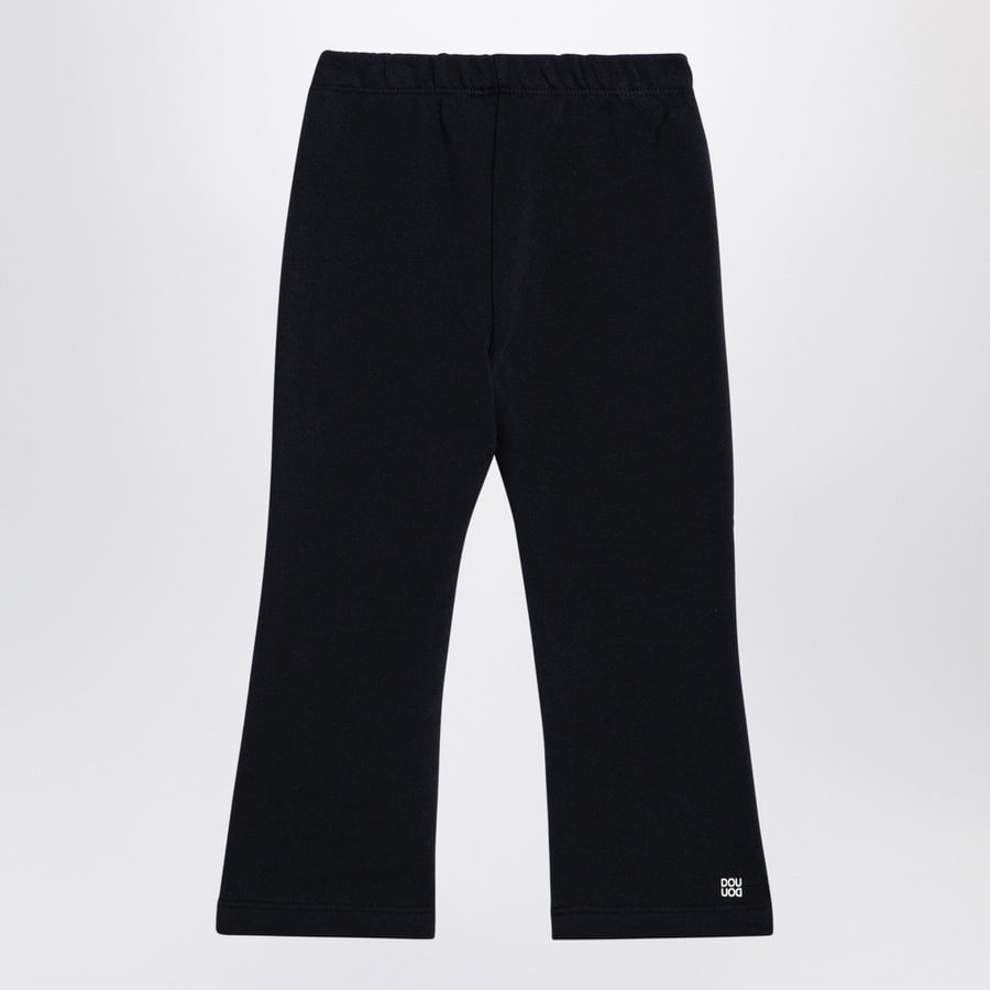 DOUUOD Pantalone jogging blu in cotone, view 2
