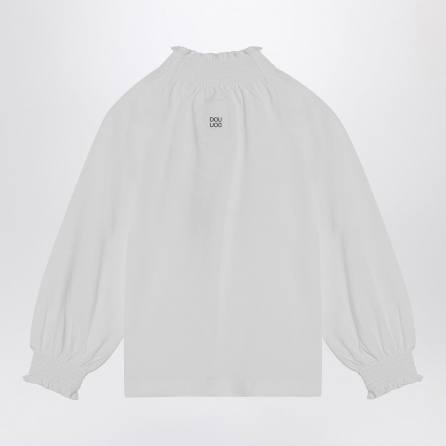 DOUUOD Blusa bianca in cotone, view 2