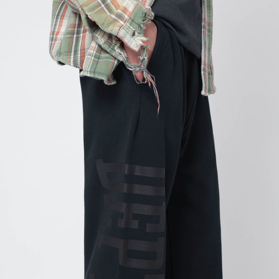 GALLERY DEPT Pantalone jogging ampio nero, view 5
