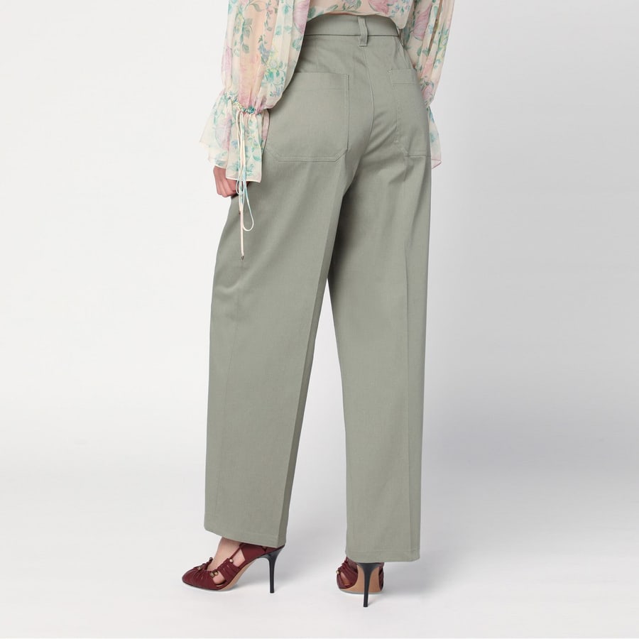 DEPARTMENT 5 Pantalone verde salvia in cotone, view 4