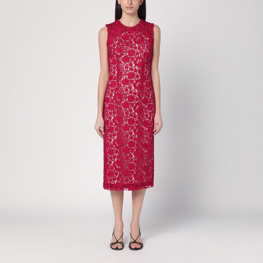 P.A.R.O.S.H. Abito midi rosso in pizzo