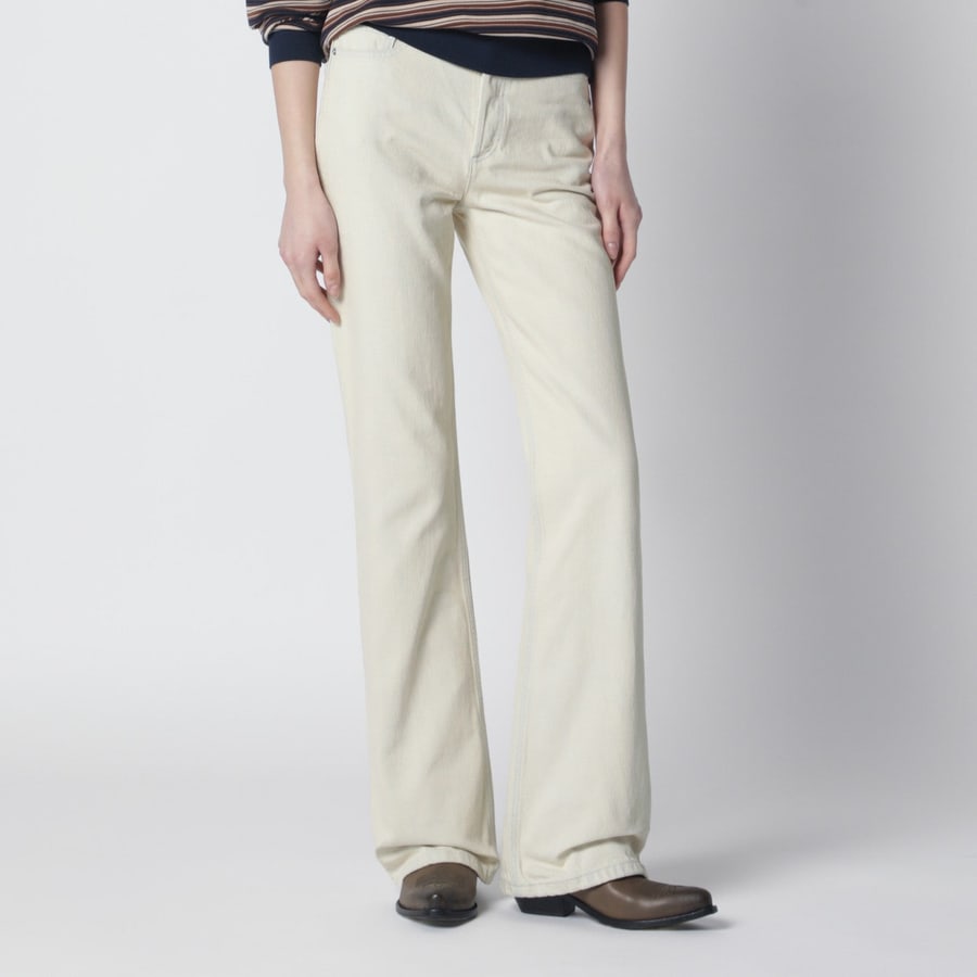 A.P.C. Jeans bianco effetto schiarito