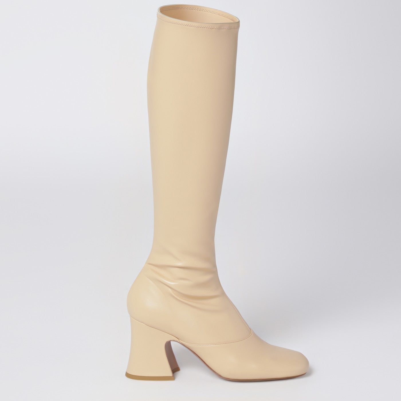 Chloé Stivali beige con tacco Janis