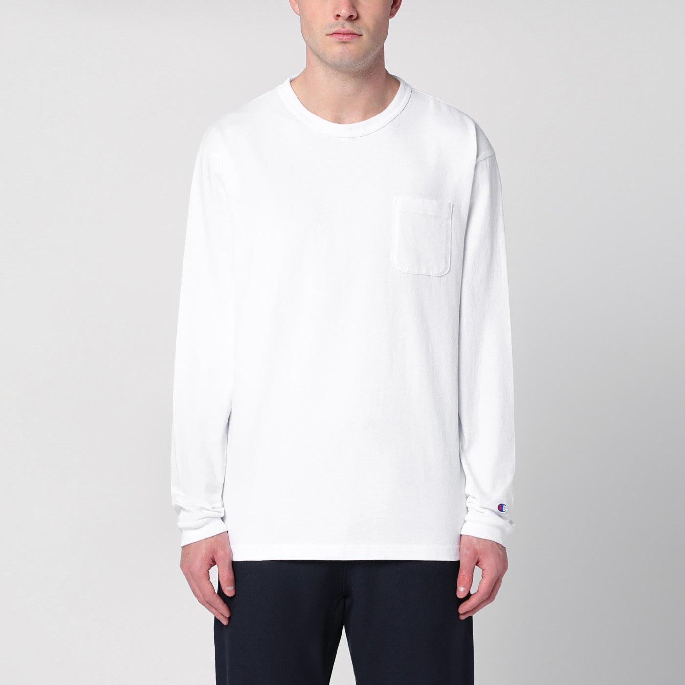 CHAMPION T-shirt a manica lunga bianca