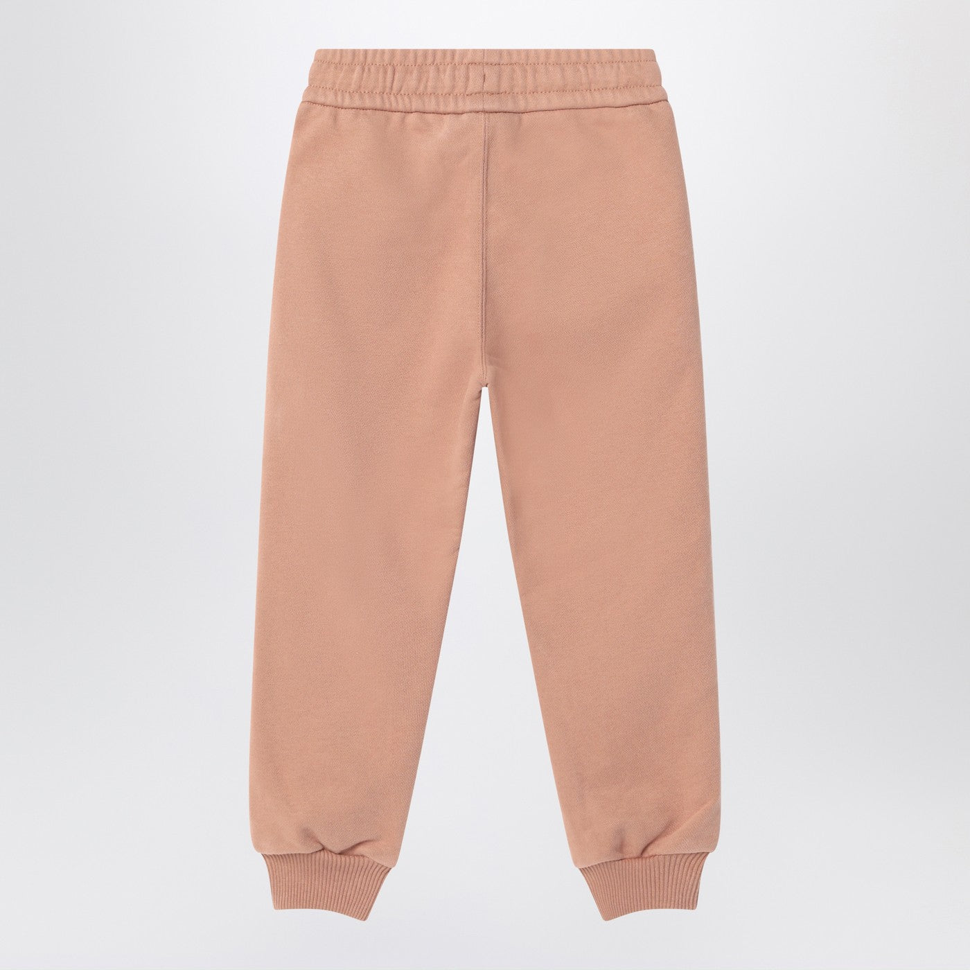 Chloé Pantaloni jogging rosa antico con logo, view 2
